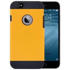 Apple iPhone 6 4.7" - Σκληρή Θήκη Πλαστικό Πίσω Κάλυμμα Κίτρινο Μαύρο (Spigen)