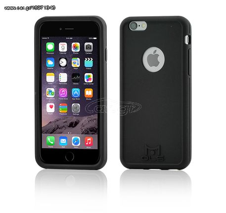Apple iPhone 6 Plus - MOLS Θήκη Σιλικόνης με Antishock Προστατευτικό Οθόνης Μαύρο MOLSPIPH6PB