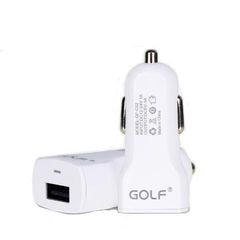 Golf USB Φορτιστής Αυτοκινήτου 5V 1A Λευκό GF-C02