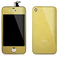 iPhone 4S Μεταλλικό Χρυσό LCD + Touch Screen + Frame Assembly + Home Button + Battery Cover