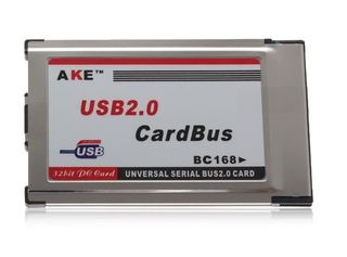 54mm Μετατροπέας PCMCIA σε Δύο Θύρες USB 2.0 AKE BC168 (Oem) (Bulk)