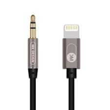 WK Καλώδιο iPhone 7 σε 3.5mm aux Μαύρο WDC-021