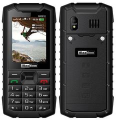 Maxcom Strong MM916 3G (Dual Sim) Water-dust proof IP67 με Bluetooth, Φακό, Ραδιόφωνο και Κάμερα Μαύρο