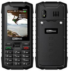 Maxcom Strong MM916 3G (Dual Sim) Water-dust proof IP67 με Bluetooth, Φακό, Ραδιόφωνο και Κάμερα Μαύρο