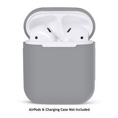 Θηκη Προστασιας AirPods Case Protective Silicone Cover and Skin for Apple Airpods Charging Case Γκρι