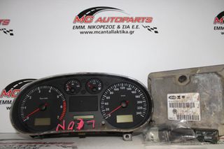 Εγκέφαλος σετ SEAT LEON (1999-2005) 036906014AQ W01M0920820 με κλειδί και κοντέρ