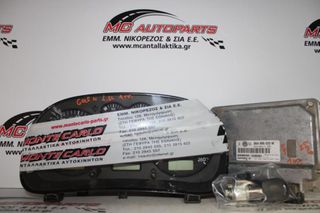 Εγκέφαλος σετ VW GOLF 4 (1998-2004) 06A906033M όργανα 1J0920805C , λειδαριά με κλειδί