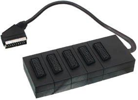 Διακλαδωτής (Σκαρτιέρα) Scart - scart box με 5 υποδοχές