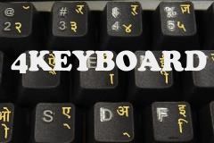 Hindi transparent keyboard stickers yellow