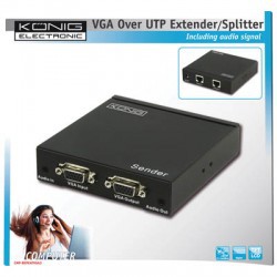 VGA & Audio over UTP Extender / Splitter - Konig