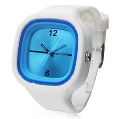 Unisex Jelly Silicone Band Quartz Wrist Watch White