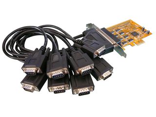 PCIE to SERIAL RS232 CONTROLLER CARD - 8 DB9 COM PORTS - PCI EXPRESS 1x - CHIPSET : OXFORD OXPCIe958
