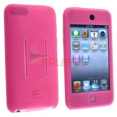 Θήκη σιλικόνης με είσοδο για ζώνη για Apple iPod Touch 2G 3G - Ροζ