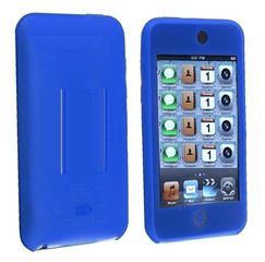 Θήκη σιλικόνης με είσοδο για ζώνη για Apple iPod Touch 2G 3G - Μπλέ (OEM)