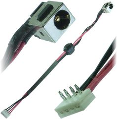 Toshiba Satellite L450D-12X L450D-13X DC Power Pin Jack Socket With Cable
