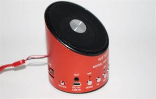 Κόκκινο - WS-139RC Mini MP3/Fm radio Speaker with built-in MP3 player and FM radio, support MP3 play from USB/microSD Card - Black - Φορητό ηχείο με δυνατότητα αναπαραγωγής Mp3 μέσω USB ή SD κάρτας κα