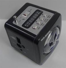 Μαύρο - Mini MP3/Fm radio OEM-WS-908RL Speaker with built-in MP3 player and FM radio, support MP3 play from USB/SD Card - Φορητό ηχείο με δυνατότητα αναπαραγωγής Mp3 μέσω USB ή SD κάρτας και ενσωματωμ