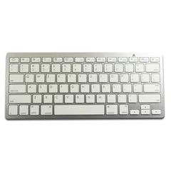 Ultra Thin Slim Mini Bluetooth 3 Wireless Keyboard for iPad 4 / New iPad 3 / iPad Mini / Galaxy Tab / Galaxy Note / Nexus - White (OEM)