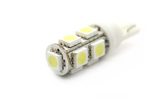 Car Light High Brightness 24-26LM T10 9 5050SMd 12V White Side Marker Light Bulbs 194 168 W5W Car LED Wedge White (OEM)