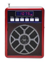 Kemai MD-83UK Mini MP3/Fm radio Speaker with microphone, built-in MP3 player and FM radio, support MP3 play from USB/SD Card - Red - Φορητό ηχείο με μικρόφωνο και δυνατότητα αναπαραγωγής Mp3 μέσω USB