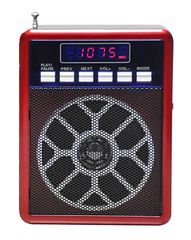Kemai MD-83UK Mini MP3/Fm radio Speaker with microphone, built-in MP3 player and FM radio, support MP3 play from USB/SD Card - Red - Φορητό ηχείο με μικρόφωνο και δυνατότητα αναπαραγωγής Mp3 μέσω USB