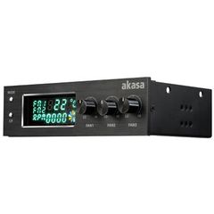 Akasa Front Panel 5,25" με Οθόνη, 'Ελεγχο Θερμοκρασίας και Ηχητικό Συναγερμό AKASA FC-07BK