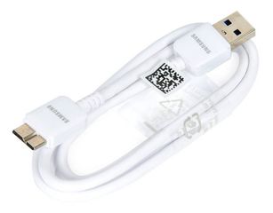 Samsung Καλώδιο Σύνδεσης USB 3.0 σε Micro USB 3.0 για Galaxy Note III N9005 Λευκό 1.5m ET-DQ11Y1WE (Βulk)