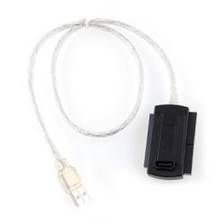 Silver USB to SATA and IDE 2.5/3.5 HDD Cable Converter (OEM) (BULK)