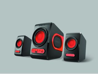 SONIC GEAR - QUATRO V SPEAKER 2.1 MULTIMEDIA Μαύρο/Κόκκινο