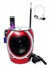 GOLON RX-678 MIC fm Radio with usb/sd Music player Κόκκινο
