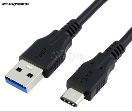 USB 3.0 male to USB-C male Καλώδιο Δεδομένων Και Φόρτισης Για Mi 4c,OnePlus 2,ZUK Z1 1m Μαύρο 84025-5 (OEM)