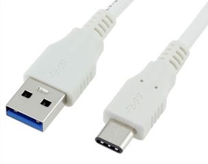 USB 3.0 male to USB-C male Καλώδιο Δεδομένων Και Φόρτισης Για Mi 4c,OnePlus 2,ZUK Z1 1m Λευκό 84025-6 (OEM)