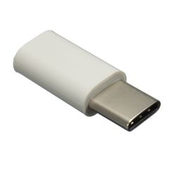 USB3.1 Type C Male Micro USB 5pin Female Extension Adapters - White (OEM)