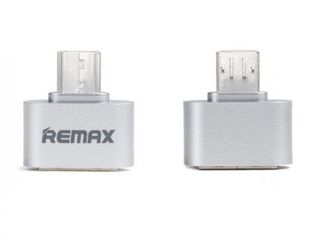Remax RA-OTG Μετατροπέας OTG Micro USB B σε USB A θηλ. για Τablets και Κινητά Ασημί