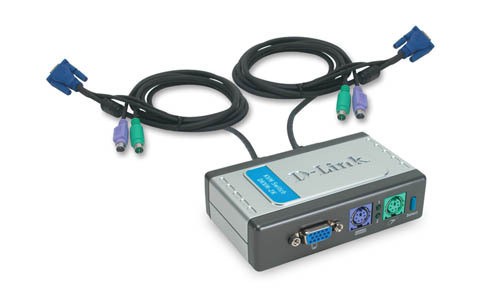 D-LINK DKVM-2K 2-PORT MINI KVM SWITCH PS/2
