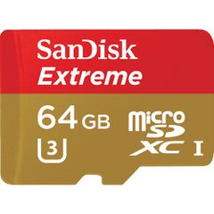 Sandisk Extreme micro SDHC/ SDXC UHS-I Card with SD Adapter 64GB 90MB/s SDSQXNE-064G-GN6MA