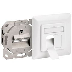 Πρίζα Τοίχου Χωνευτή CAT6a 2x RJ45 Λευκό Goobay 68721
