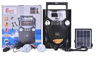 Φορητό Ηλιακό Ραδιόφωνο 1500W FM AM SW1-2 4 με USB SD TF Music Player OEM FP-163OULS