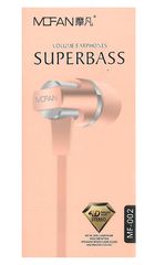 Mofan MF-002 Hands Free for MAC/PC, MP3, Smartphone Ακουστικά με Μικρόφωνο Χρώμα Ροζ (oem)