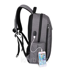 Model:T-B3090AUSB Τσαντα Πλατης Tigernu Canvas Men's Backpack Bag Brand 14.1Inch Laptop Notebook Mochila for Men Waterproof Back Pack