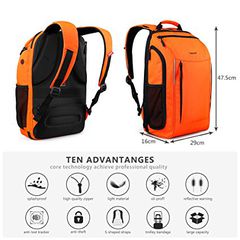 Model:T-B3265iTAG Τσαντα Πλατης Tigernu Professional Laptop Backpack Computer Bags Waterproof Outdoor Up to 15.6 Inch Laptop (Orange)