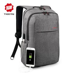 Model:T-B3090A ΤΣΑΝΤΑ ΠΛΑΤΗΣ Tigernu Brand External USB Charge Backpack Laptop men women School Bags Backpack for teens