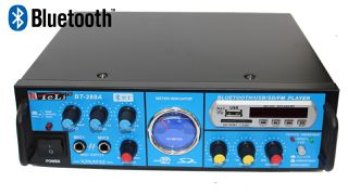 BT-288A BLUETOOTH Ραδιοενισχυτής KARAOKE για δύο μικρόφωνα με Echo , Bass , Treble & MIC VOLUME