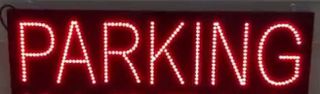 Πινακίδα LED 2 χρωμάτων με τη λέξη ''PARKING''