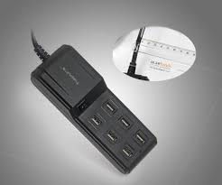 220V-4.5A ΜΑΥΡΟΥ ΧΡΩΜΑΤΟΣ ΦΟΡΤΙΣΤΗΣ ΓΙΑ 6 ΘΥΡΕΣ USB - 6-Ports 4.5A 25W Multi USB Socket Charger
