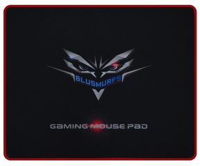 Αδιάβροχο Gaming Mousepad Blusmurfs Rubber Μαύρο - Κόκκινο (43 x 35 cm)