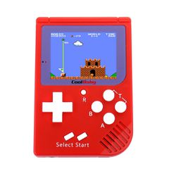 Φορητή κονσόλα CoolBaby 8-Bit 2.4'' με 129 Κλασσικά Retro παιχνίδια στη μνήμη / Επαναφορτιζόμενη μπαταρία και σύνδεση στην TV - Κόκκινο (OEM)