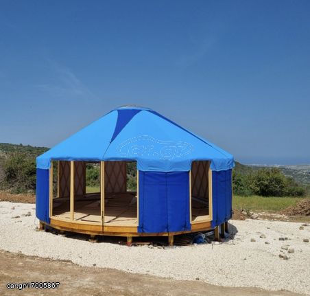 Γιουρτα yurt (στρογγυλη σκηνη-σπιτι) glamping