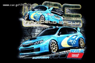 Ανδρικό κοντομάνικο μπλούζα τ σέρτ Original Full Scale WRC Subaru Impreza T-Shirt Size M L XL ST003-thumb-1