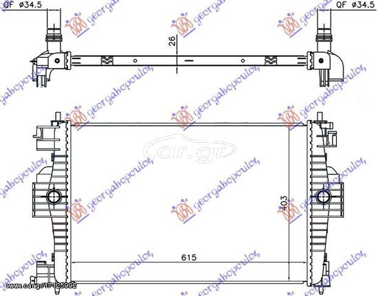 Ψυγείο Νερού CITROEN DS5 Hatchback / 5dr 2011 - 2015 1.6 THP 155  ( 5FV (EP6CDT)  ) (156 hp ) Βενζίνη #203006320